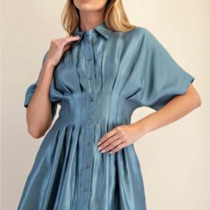 Elegant Blue Women's Dress
